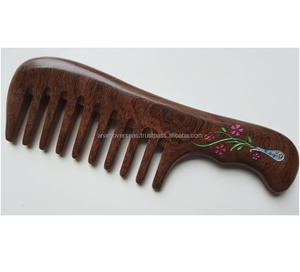 Handmade Wooden Comb <b>Set</b> - Natural <b>Hairbrush</b> & Styling Comb for Frizz Control & Volume (OEM) - Product Image 1