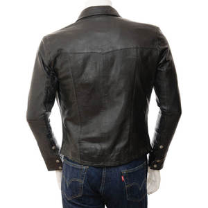 Men's High Street Style High Quality Winter Genuine Leather <b>Canvas</b> <b>Jacket</b> Waterproof Breathable Windproof Funnel Neck Front - Product Image 2