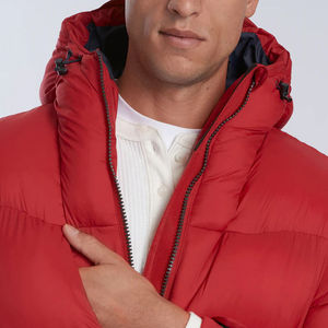 New Style Men's Custom Lightweight Quilted Puffer <b>Jacket</b> Oversized Hood Stand <b>Collar</b> Heated Winter Wear Wholesale Options - Product Image 5