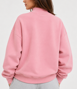 Sudadera de Cuello Alto para Mujer, 100% Algodón, Corte Regular, Ligera, Tejida, para Invierno, Transpirable y Ecológica - Product Image 4