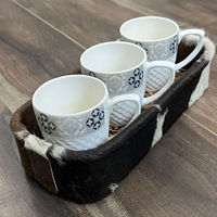 Plateau en cuir de vachette artisanal de luxe sur mesure, style occidental, organisateur décoratif, rangement, cadeau pour la maison ou le bureau