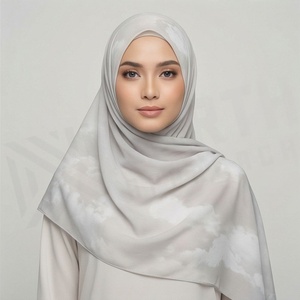 Women Solid Color Polyester <b>Hijab</b> <b>Jersey</b> Fabric Skin-Friendly Daily Wear Middle East Ethnic Scarf Shawl - Product Image 4