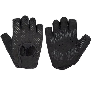 Gants de sport en cuir respirant pour la musculation et l'entraînement, demi-doigts, avec fermeture à boucle, unisexe - Product Image 1