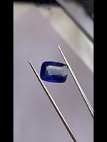 Saphir bleu naturel certifié, taille coussin, 5,46 carats, couleur bleu intense de qualité supérieure, clarté excellente, qualité fine, pour collectionneur, magnifique.