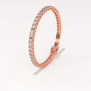 Bracelet tennis Aarinya à une seule rangée de diamants cultivés en laboratoire, bracelet tennis en or 14 carats avec diamants cultivés en laboratoire et certificat IGI - Product Image 4