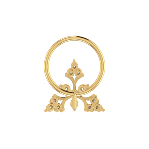 AJRETAIL เครื่องประดับจมูกเพชรแท้รูปดอกไม้ Celestial Bloom ทอง 14K น้ำหนัก 0.05 กะรัต สำหรับผู้หญิง - Product Image 1