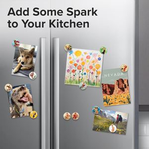 Bulk Supply <b>Round</b> Shape Thin Profile Strong Magnetic Durable Material Glass Fridge <b>Magnet</b> for Tourist Gift Shop Decorative - Product Image 2