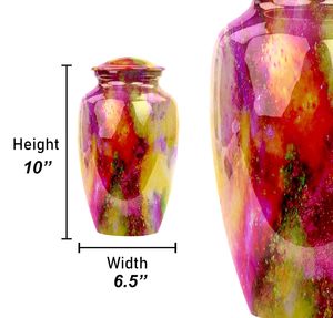 Urna Artesanal Espectacular, Urna Arcoíris, Urna Tie-Dye, Urna Tie-Dye para Cenizas Humanas, Urna Arcoíris, Urna de Colores Mixtos - Product Image 2
