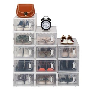 Scarpiera impilabile in plastica bianca per sneaker - Confezione da 12 organizer grandi per scarpe - Product Image 2