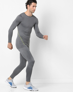 Conjunto de compresión ligero para hombre, de manga larga, ajuste de alto rendimiento y pantalones ajustados, diseñado para rutinas de fitness y deporte. - Product Image 2