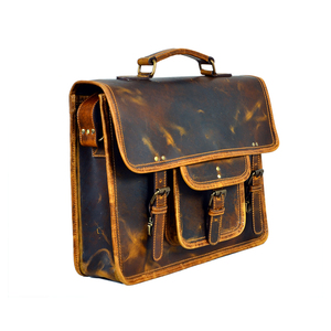 Bolso de Cuero Genuino de Gran Capacidad para Portátil, para Viajes de Negocios, Bolso de Hombro para Oficina - Product Image 5