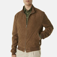 Veste bomber en cuir PU personnalisée pour l'extérieur, légère, respirante, coupe-vent, style motard, col montant, fermeture éclair, pour homme