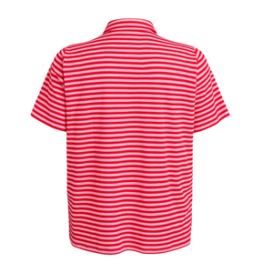 Camisa a Rayas de Talla Grande para Mujer, Manga Corta, Corte Holgado, Fabricación Personalizada al por Mayor (ODM), Antiarrugas, Transpirable, de Algodón Tejido - Product Image 2