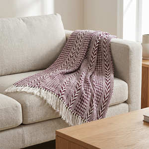 Jeté de lit bohème décoratif jaune moutarde en coton à chevrons, couverture de canapé artisanale de qualité supérieure – Fournisseur - Product Image 5
