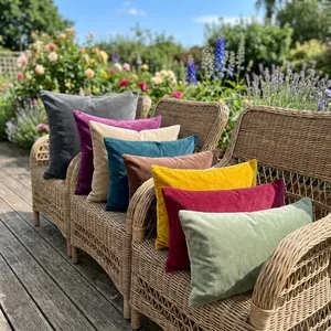Ensemble de housses de coussin en velours uni multicolore avec des coussins décoratifs en tissu peluche doux pour canapé, chambre à coucher, décoration de la maison - Product Image 4