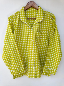 Ensemble de pyjama coordonné pour femmes Naaz Textile, imprimé animal à rayures de tigre, doux, respirant, décontracté pour l'été, vêtements de nuit en coton - Product Image 4