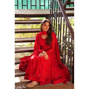 Conjunto de traje de mujer BLOOMING RED XS Georgette de la talla de la Mujer de la talla - Product Image 3