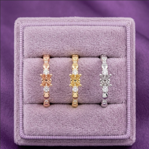 แหวนแต่งงาน/หมั้นเพชรแท้ทองคำขาว 18k ดีไซน์คลาสสิคหรูหราจากฮ่องกง ข้อเสนอสุดพิเศษสำหรับวันครบรอบ - Product Image 6