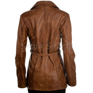Women Trendy <b>Leather</b> <b>Long</b> <b>Jacket</b> Stylish Short Slim Fit Biker Coat Modern Winter Fashion Outerwear <b>Jacket</b> for Ladies - Product Image 4