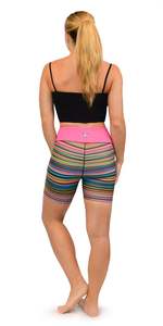 Shorts Deportivos de Cintura Baja con Estampado Floral para Mujer, Transpirables, de Punto, Corte Regular, Cierre con Cordón, Spandex, Algodón, Secado Rápido - Product Image 3