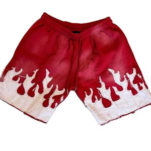 Short décontracté d'été de haute qualité pour hommes séchage rapide respirant mi poches imprimées lavage à l'acide personnalisé broderie en détresse - Product Image 1