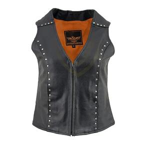 Chaleco de Cuero para Mujer, Estilo Motero, Cierre de Cremallera, Tejido, Alta Calidad, Diseño Nuevo de Pakistán, Precio Económico, Superventas - Product Image 4