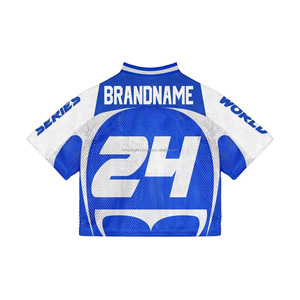 เสื้อเบสบอลพิมพ์ลายดาวเปลวไฟเสื้อฟุตบอลแบบซับลิเมชันสำหรับผู้ชายและผู้หญิงอเมริกันออกแบบได้ตามต้องการ - Product Image 6