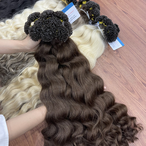 Extensiones de Cabello Humano Remy con Punta Ondulada Vietnamita al por Mayor, con Queratina, Textura Suave y Ondulada Natural - Product Image 3