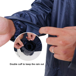 Premium Winter Woven Waterproof Breathable Quick Dry Hooded Mens Rain Suit Jacket Trouser <b>Set</b> 100% Polyester Camping Fishing - Product Image 6