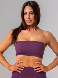 เสื้อชั้นในกีฬาผู้หญิง Ever Glow Quick Dry Heather Yoga สายไขว้ คอวี ตกแต่งคริสตัล ระบายอากาศได้ดี รองรับทรงได้ดีเยี่ยม - Product Image 1