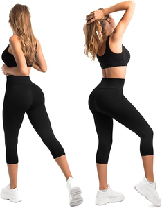 Gym Sport Leggings Women Fitness High Waist <b>Tummy</b> <b>Control</b> Breathable Eco-Friendly Quick Dry Seamless Yoga Pants Workout Solid - Product Image 1