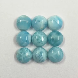 ลาริมาร์ธรรมชาติ 9 มม. ทรงกลมแบนหลังเรียบ คาโบชอง ลาริมาร์แท้ พลอยกึ่งมีค่า เม็ดพลอยหลวม สำหรับทำเครื่องประดับหรูหรา จากผู้ผลิต - Product Image 3