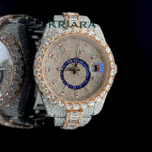 Reloj de Pulsera con Diamantes de Moissanita en Oferta, con Movimiento de Cuarzo Duradero para Joyería Masculina - Product Image 1