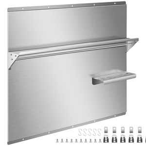 Piastra Paraspruzzi in Acciaio Inossidabile da 30 x 30,7 Pollici, Protezione Murale Argento per Cappa Aspirante - Product Image 1