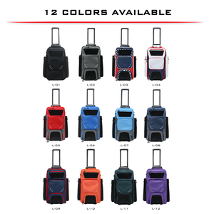 Bolsa de Equipo de Béisbol con Estampado de Bandera Americana, con Soportes para Bates y Ruedas para Almacenamiento de Equipo de Equipo - Product Image 4