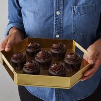 Plateau de service rond en métal moderne avec compartiments pour bonbons, fruits secs, chocolats, idéal pour la présentation à la maison, les fêtes, les hôtels et les buffets