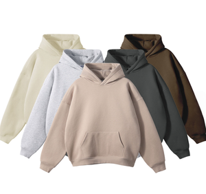 Sudaderas con Capucha de Algodón de 380g de Alta Calidad al por Mayor para Hombre, Sin Cordones, Hombros Caídos, Felpa Lisa, Personalización con Impresión y Bordado - Product Image 1