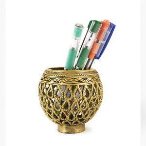 Porte-stylo en laiton, support de bureau promotionnel, organisateur de bureau, pot à stylos en laiton, porte-stylo de bureau – Prix le plus bas - Product Image 3