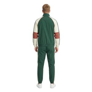 Conjuntos Cortavientos de Nylon y Poliéster, Chaqueta Colorblock Verde Crema, Ropa Deportiva Casual para Correr y Fitness - Product Image 2