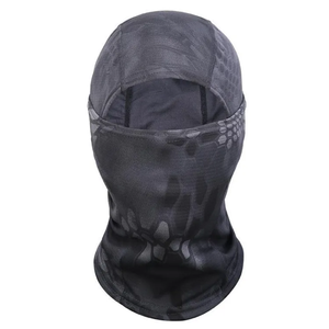 Unisex Black Balaclava <b>Face</b> <b>Mask</b> <b>Winter</b> Hat Outdoor Casual Style Solid Color 56-58CM Adult Size Polyester Material beanies - Product Image 5