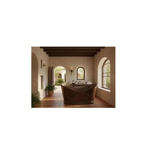 Baignoire décorative en cuivre martelé à la main, installation de luxe pour salle de bain, idéale pour les projets de design d'intérieur haut de gamme - Product Image 1