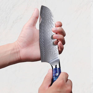 Cuchillo de Cocina de 7 Pulgadas con 67 Capas de Acero VG10 y Mango de Resina Azul - Product Image 4