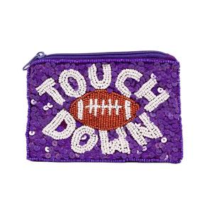 Toucher vers le bas perlé et paillettes porte-monnaie minibag tendance artisanal pour carte et petits objets essentiels - Product Image 1