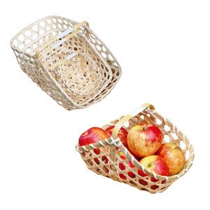 Panier-cadeau artisanal en paille de bambou, durable, élégant et naturel, emballage écologique, panier artisanal fait main au Vietnam - Product Image 1