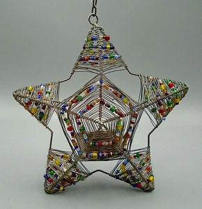 ที่แขวนเทียนรูปดาวหัวใจ ประดับมุกโลหะ ตกแต่งต้นคริสต์มาส - Product Image 6