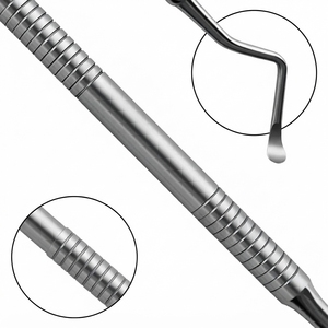 เครื่องมือผ่าตัดแบบใช้มือ รุ่น Dental Lucas Curette Silver Knurled Grip ประเภทที่ 1 - Product Image 6