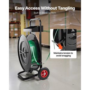 Carrello Dispenser per Nastri di Imballaggio Resistenti 8-16 Core in PET/PP/Poliestere, Attrezzato per Bobine - Product Image 4