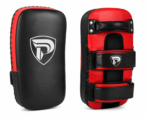ถุงมือฝึกซ้อมมวย Dumela Custom Focus Mitts หนังแท้ สีแดงดำ ทนทาน ดีไซน์โค้งรับรูปมือ ป้องกันได้ดี รุ่น DI-MK 5 - Product Image 1