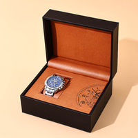 Boîte d'emballage de luxe personnalisée pour montre, boîte cadeau en papier haut de gamme à double porte avec fermeture magnétique pour l'affichage de montres et de parfums