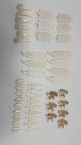 Colgantes de Hueso Tallados a Mano con Diseños de Animales (Tortuga, Pluma, Punta de Flecha) en Color Crema/Blanco/Blanco Hueso para la Creación de Joyería y Accesorios - Product Image 5